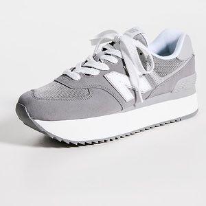 New balance classic style platform grey size 6
